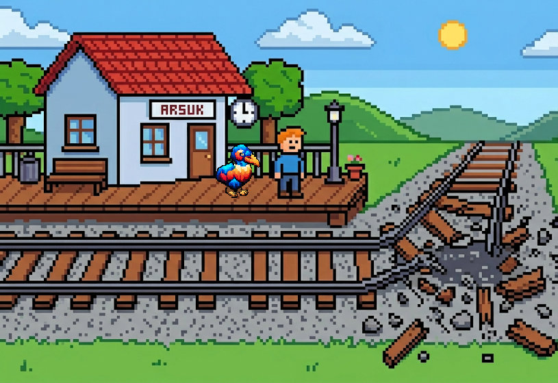 Arsuk's Train Damaged Railway